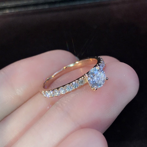 YOBEST New Trendy Crystal Engagement Design Hot Sale Rings For Women AAA White Zircon Cubic elegant rings Female Wedding jewelry