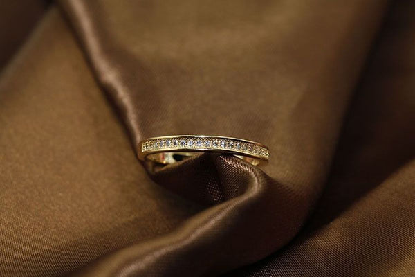 3 Colors Simple Gold Rose Gold Silver Round Rings for Women Party Wedding Engagement High Quality Fashion Jewelry