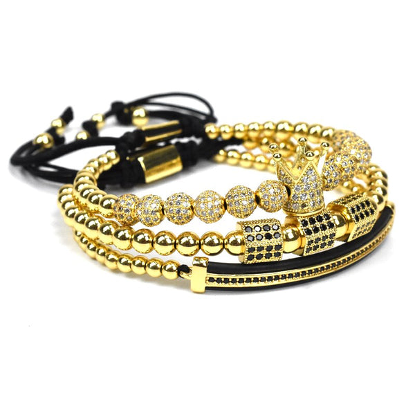 Nine forever  jewelry crown charms men couple Bracelet Macrame beads Bracelets for women pulseira masculina pulseira feminina