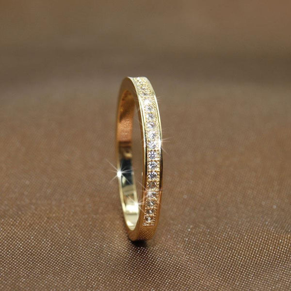 3 Colors Simple Gold Rose Gold Silver Round Rings for Women Party Wedding Engagement High Quality Fashion Jewelry