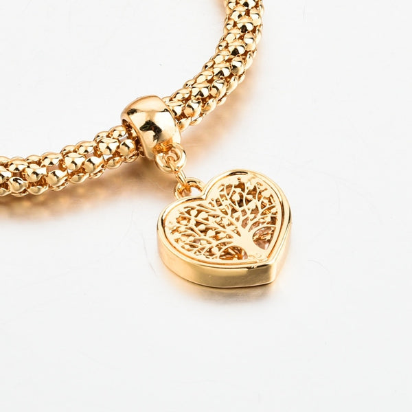 TOUCHEART NEW Dainty Jewelry Life Tree Heart Bracelet & Bangles Popcorn Chain Set Friendship Distance Bracelets Gift SBR170118