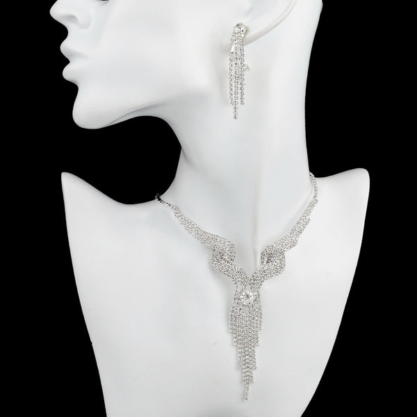 TOUCHEART Wedding Jewellery Set Crystal Bridal Jewelry Sets For Women Long Tassel Statement Necklace/Earrings Set SET150011