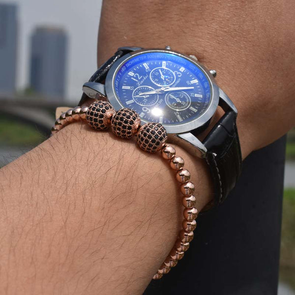 Nine forever  jewelry crown charms men couple Bracelet Macrame beads Bracelets for women pulseira masculina pulseira feminina